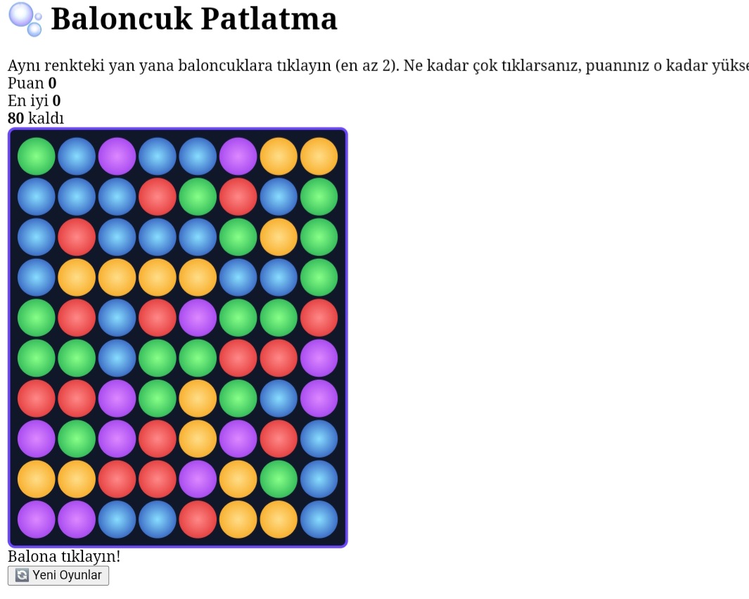 Balon Patlat Oyunu Oyna