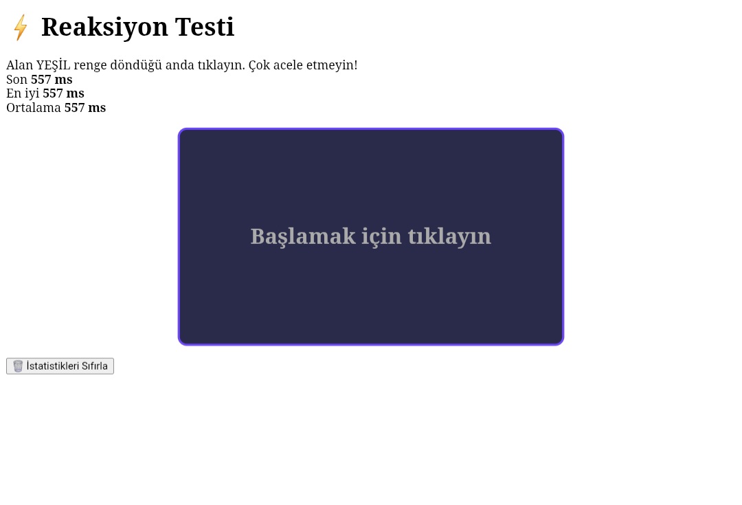 Reaksion Testi